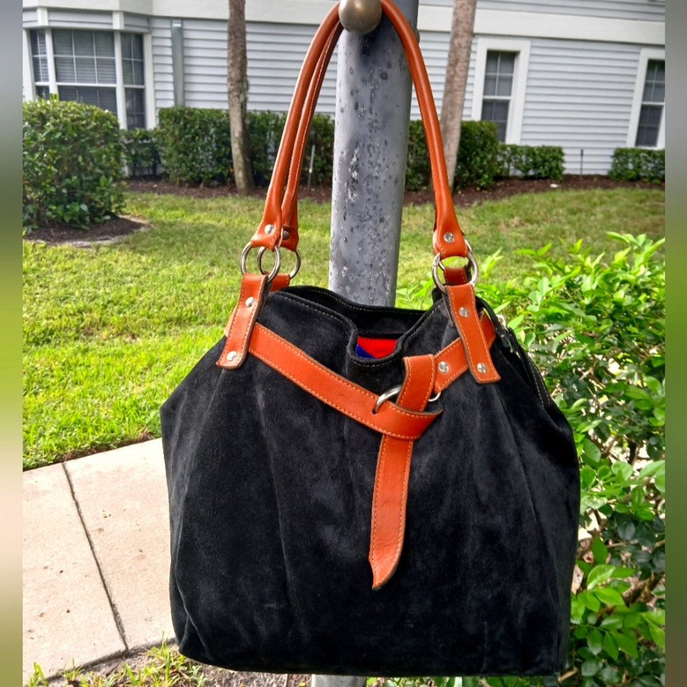Large Suede Bohemian Leather Bag